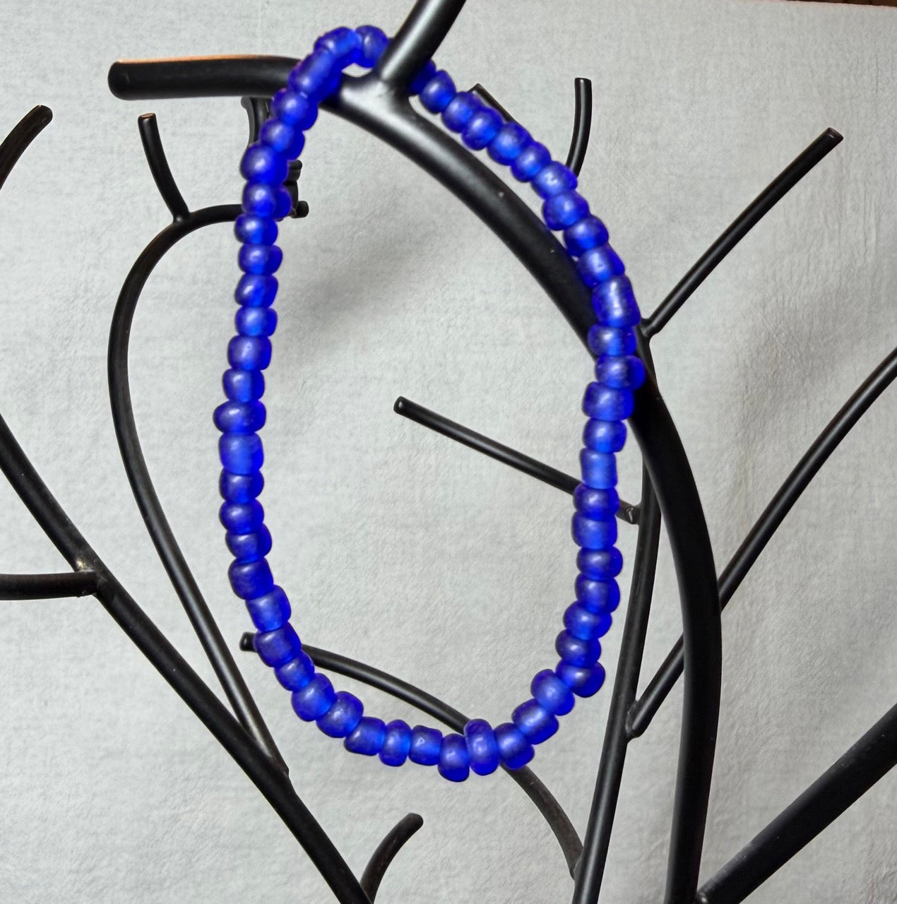Midnight Blue Beaded Bracelet Trio
