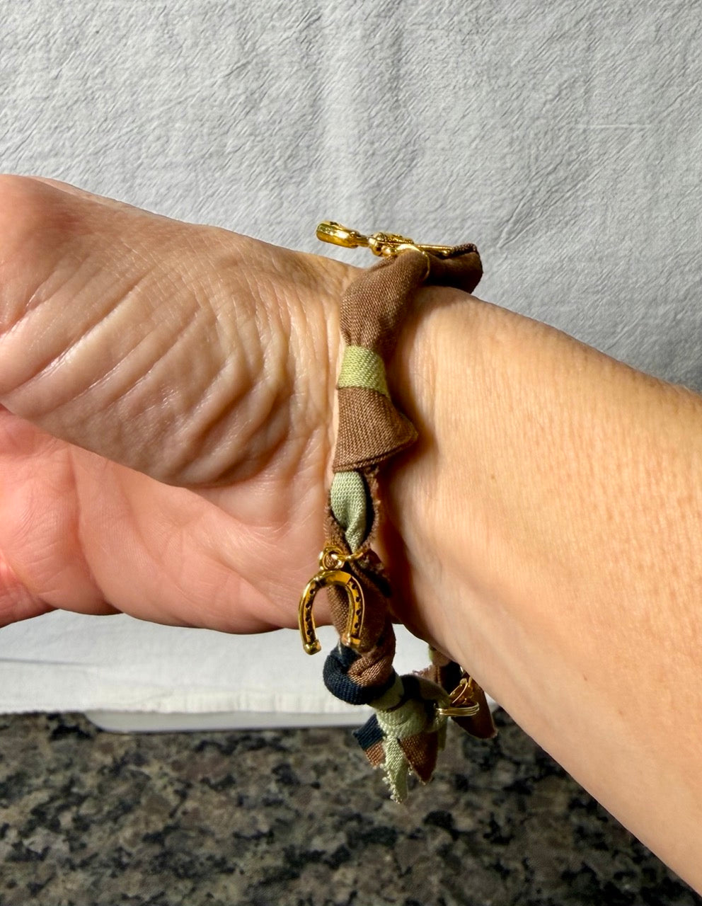 andana Necklace & Bracelet Set | Braided Camo Charm Jewelry