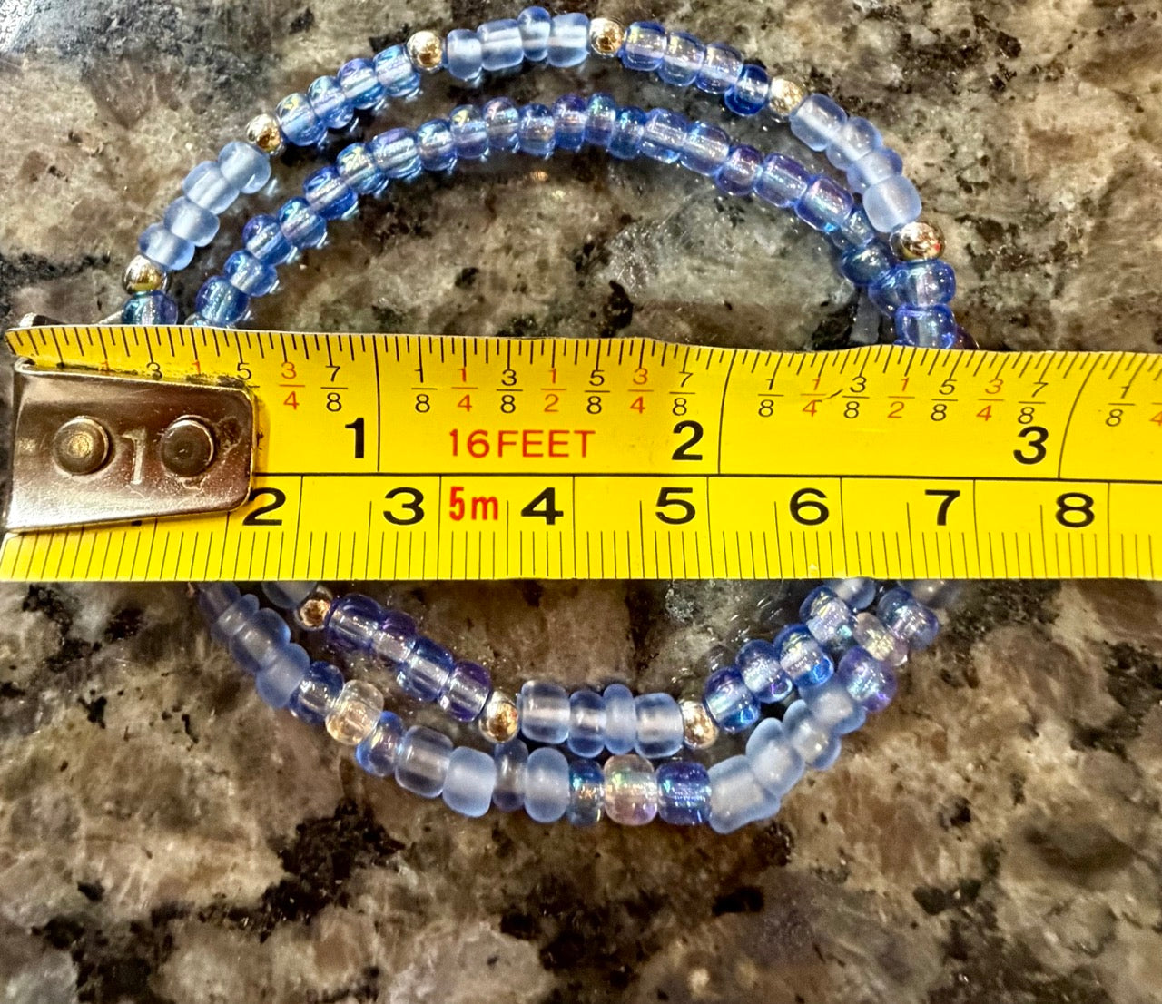 Light Blue Glass Beaded Bracelet Set (Set of 2)