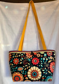 Floral Folk Print Tote Bag