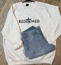 “Redeemed” Cross Sweatshirt | White