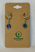 Iridescent Blue Shell Drop Huggies