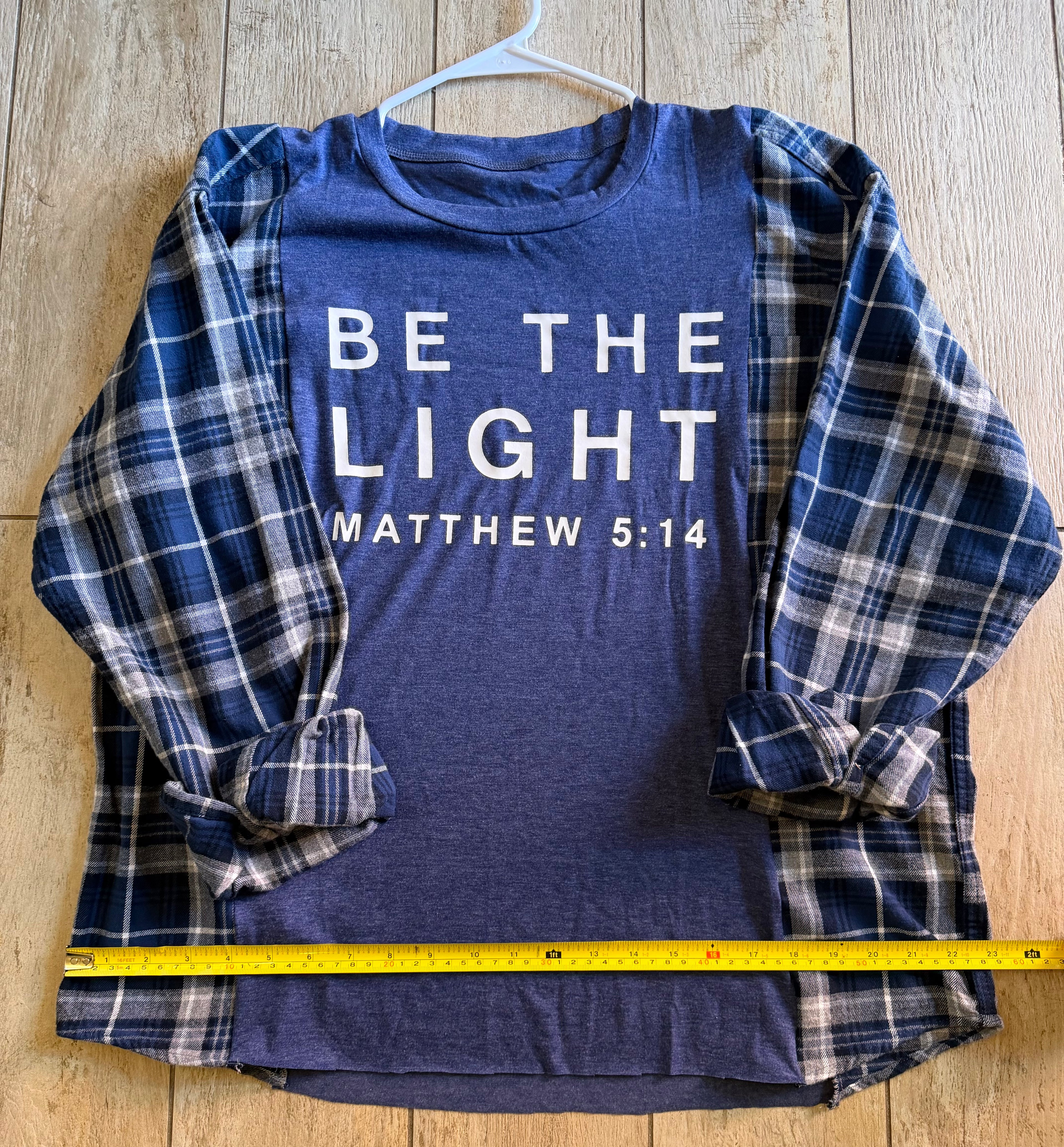 Be the Light Plaid Sleeve Top