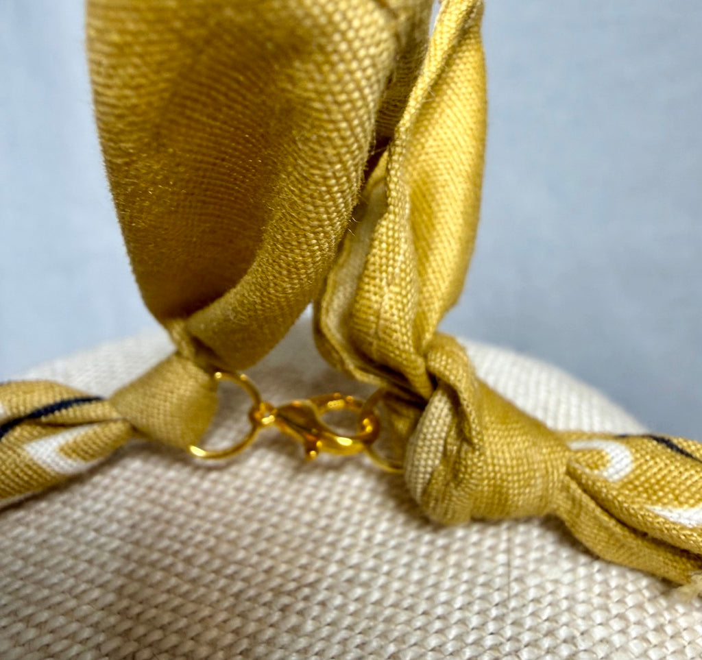 Mustard Bandana Shell Statement Necklace