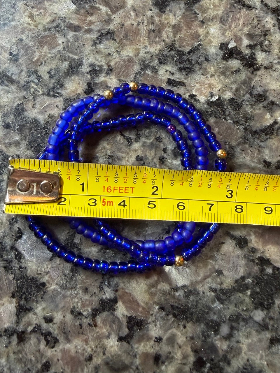 Midnight Blue Beaded Bracelet Trio