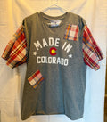 Made in Colorado Plaid Sleeve Top