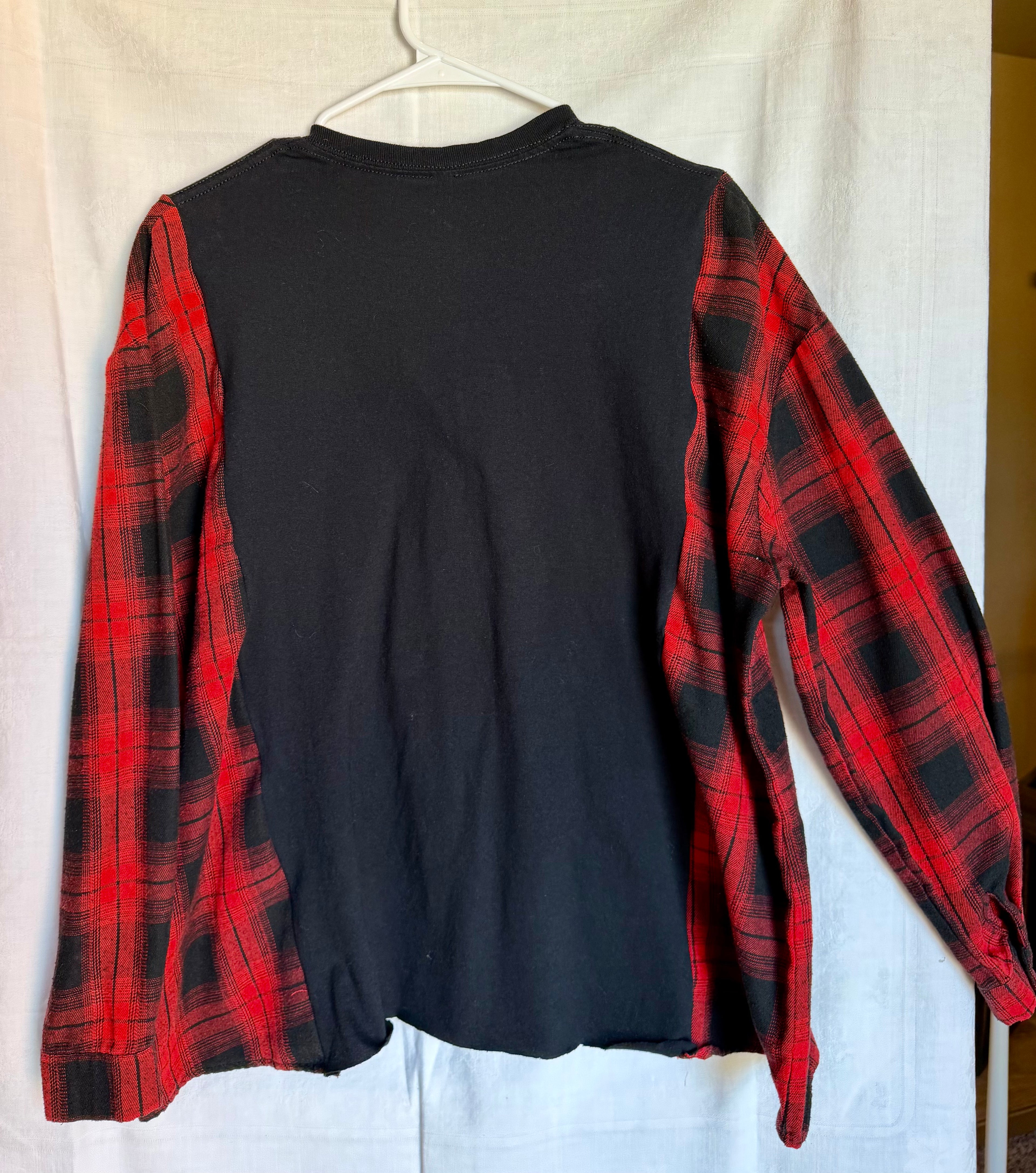 Red Hot Chili Peppers Plaid Sleeve Top
