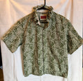 Olive Paisley Button-Up Top
