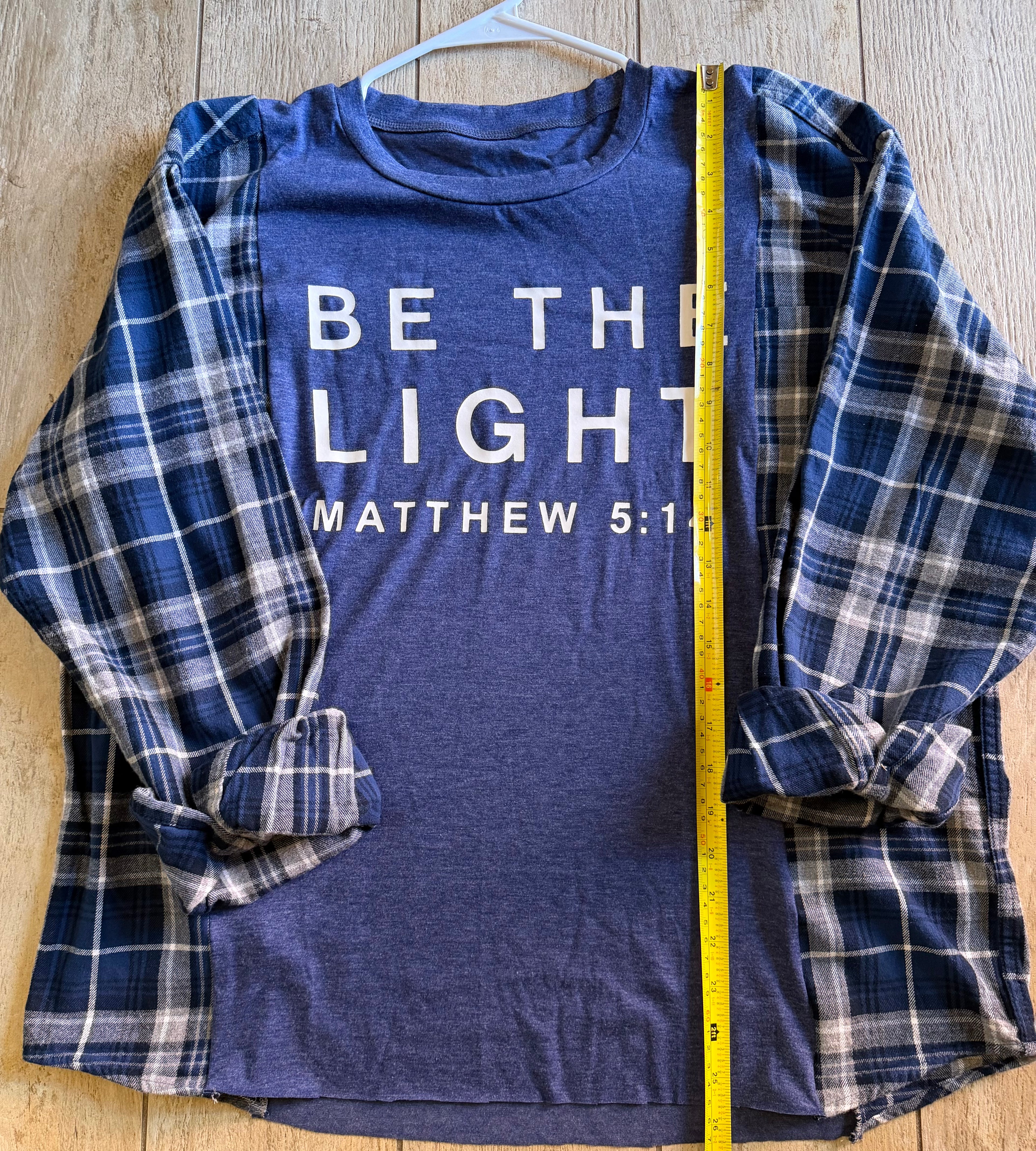 Be the Light Plaid Sleeve Top