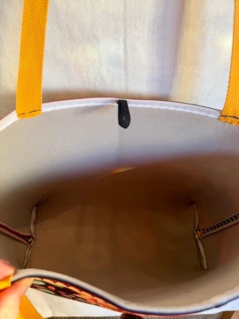 Floral Folk Print Tote Bag