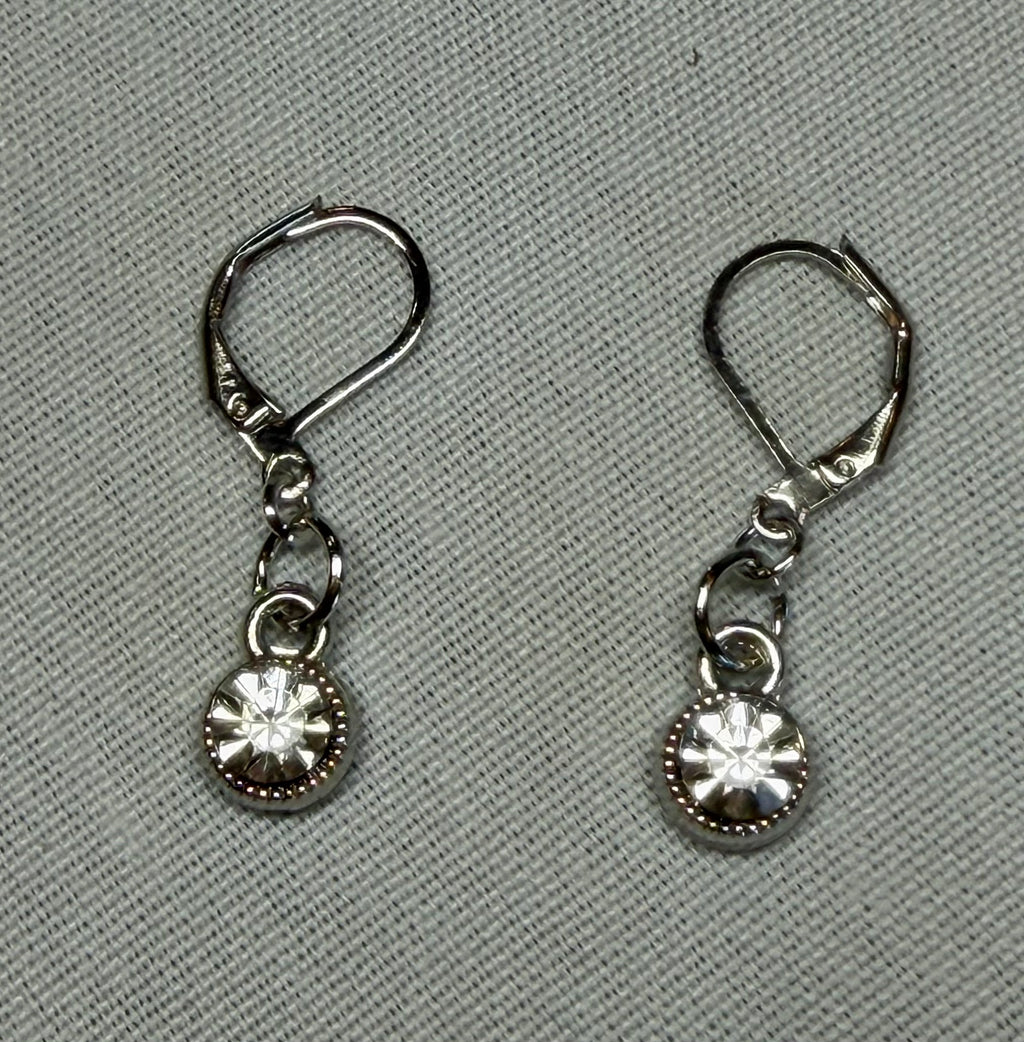 Crystal Sparkle Leverback Earrings