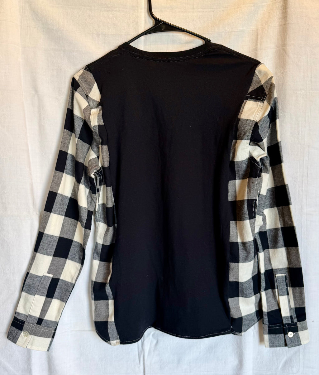 The Rolling Stones Buffalo Plaid Sleeve Top