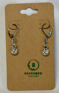 Crystal Sparkle Leverback Earrings