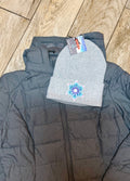 Floral Snowflake Embroidered Beanie | Heather Gray