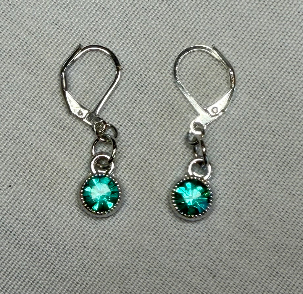 Emerald Crystal Drop Earrings