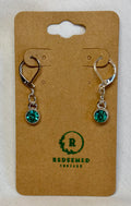 Emerald Crystal Drop Earrings