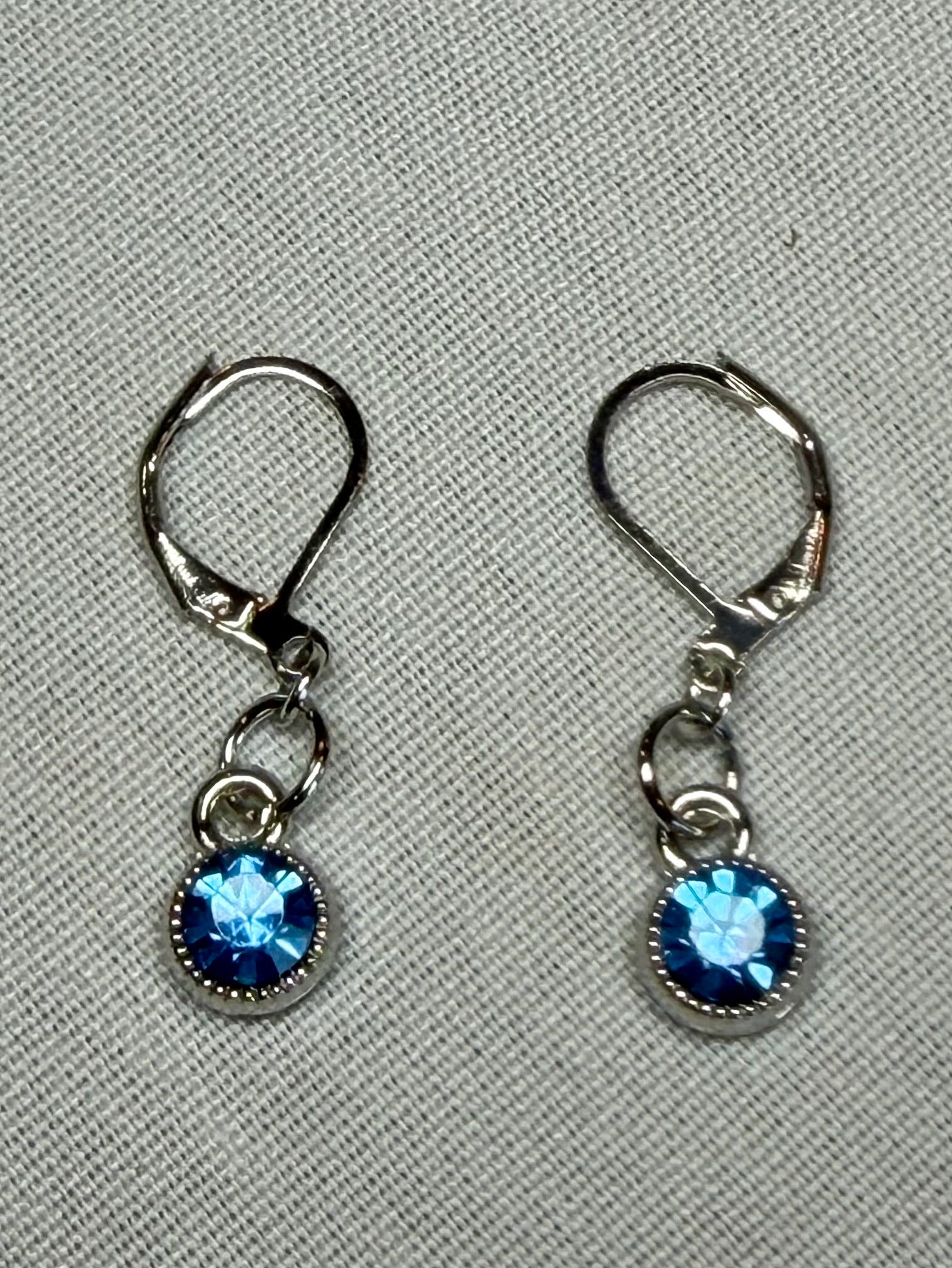 Aqua Sparkle Drop Earrings
