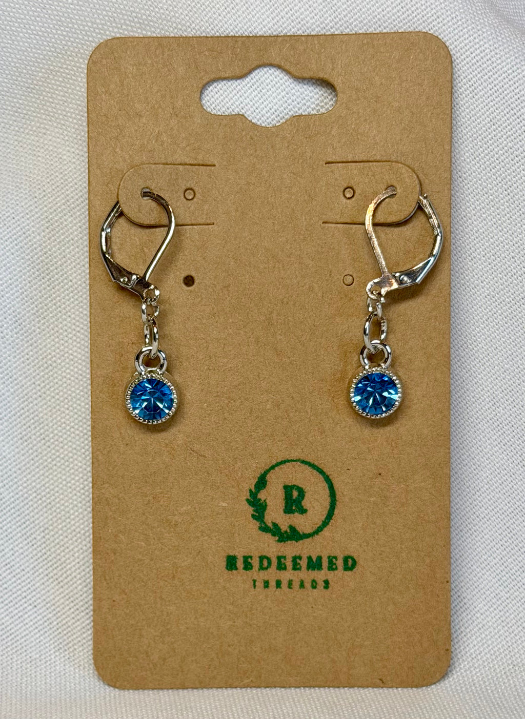 Aqua Sparkle Drop Earrings