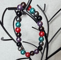 Jewel Spectrum Pearl Beaded Stretch Bracelet | Handmade Colorful Statement Jewelry