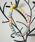 Soft Coastal Pearl Beaded Stretch Bracelet | Handmade Pastel Jewelry