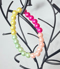 Bright Garden Pearl Beaded Stretch Bracelet | Handmade Colorful Jewelry