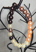 Neutral Pearl Beaded Stretch Bracelet | Handmade Statement Jewelry