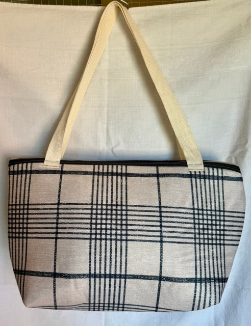 Classic Plaid Tote Bag – Short Strap