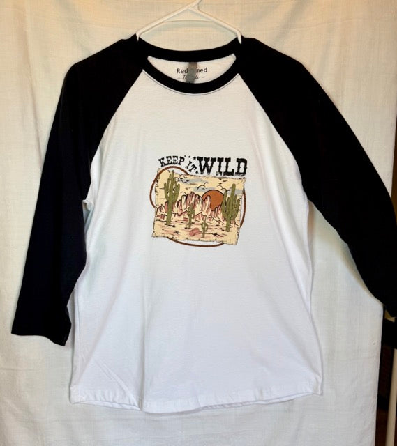 Keep It Wild Graphic Raglan Tee