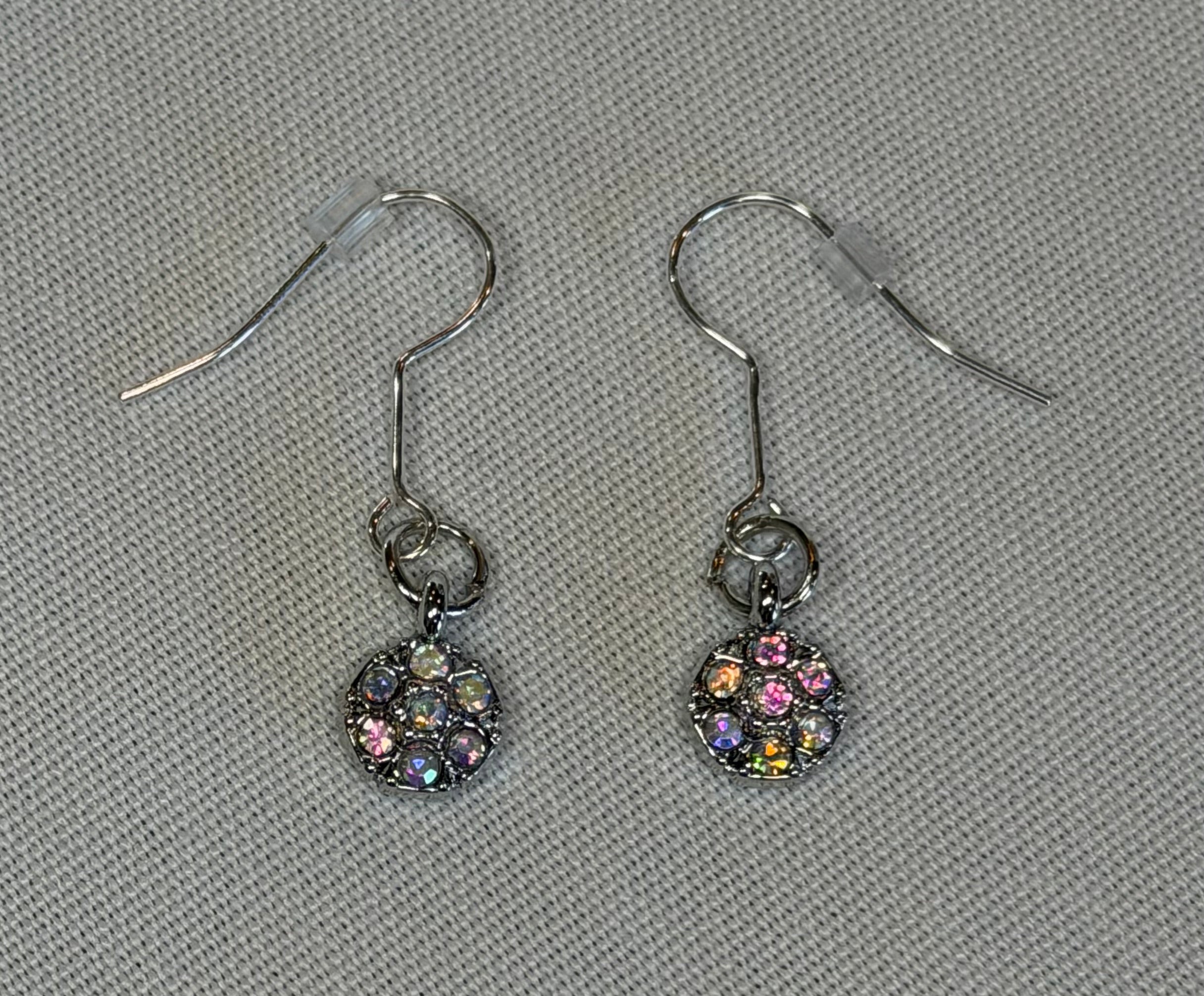 “Crystal Mini Snowflake” Drop Earrings | Silver
