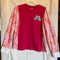 Pray Believe Receive Floral Sleeve Top