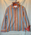 Sunset Stripe Ruffle Collar Top