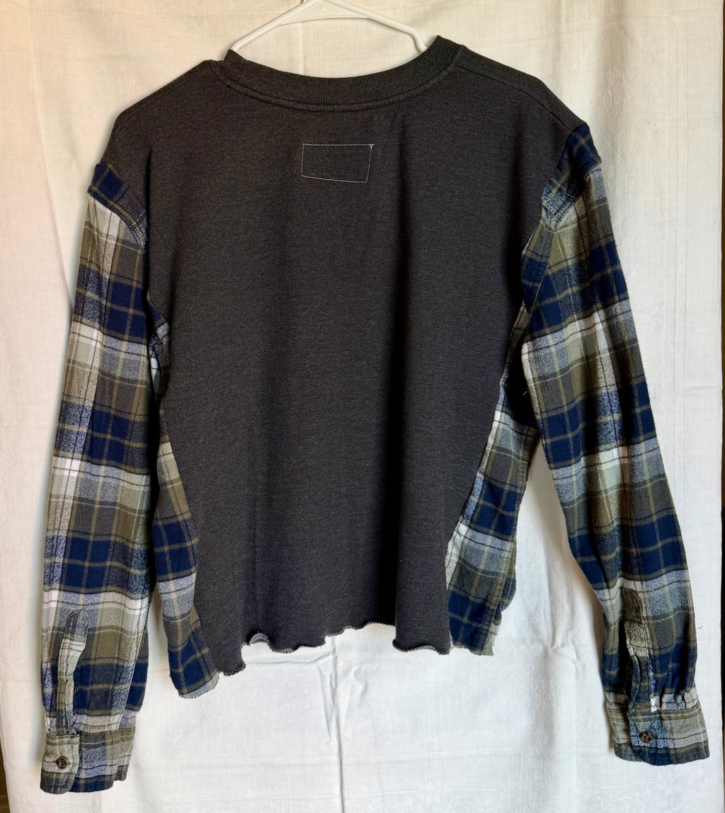 The Rolling Stones Plaid Sleeve Sweatshirt