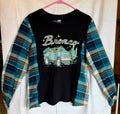Ford Bronco Plaid Sleeve Top