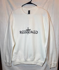 “Redeemed” Cross Sweatshirt | White