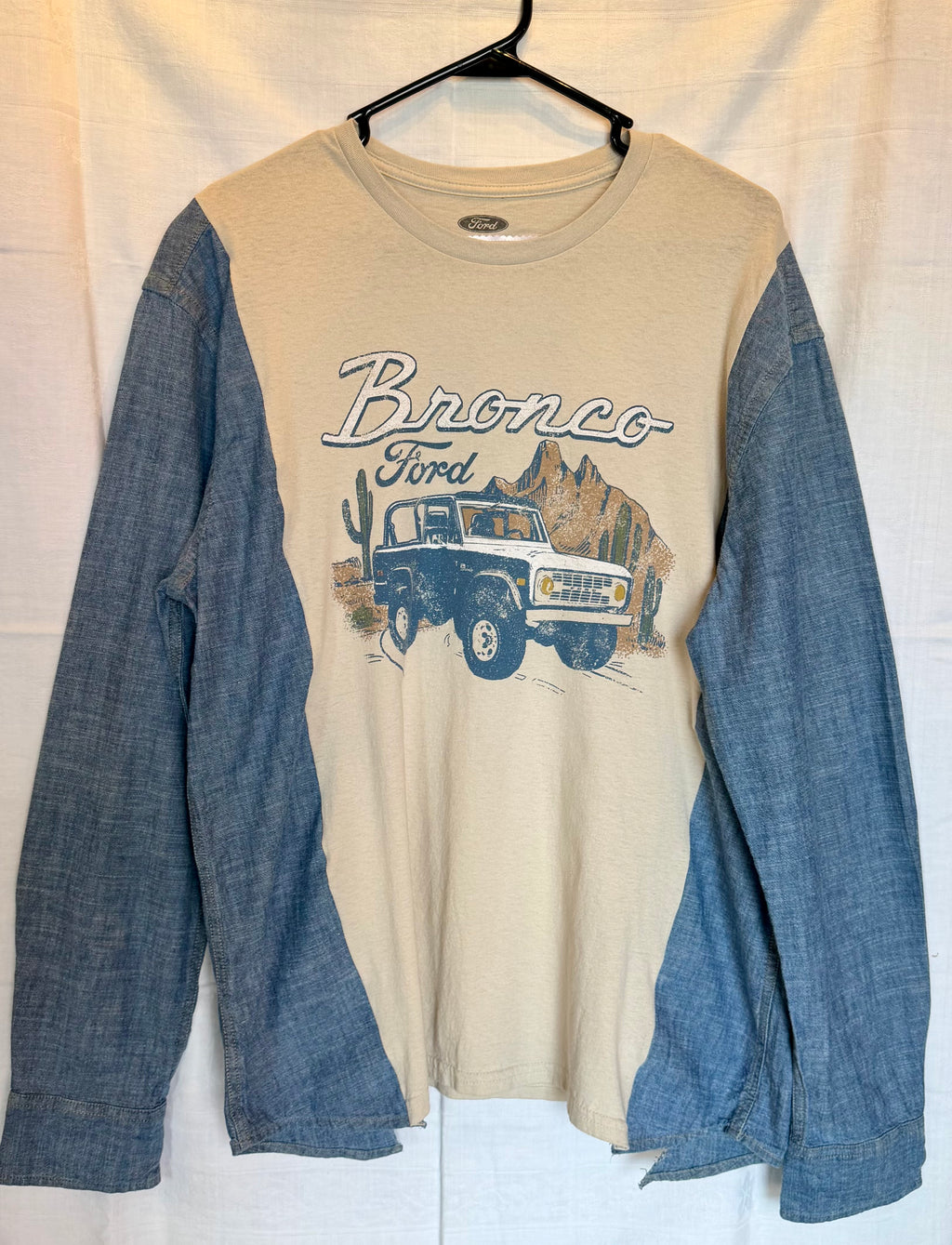 Ford Bronco Denim Sleeve Top