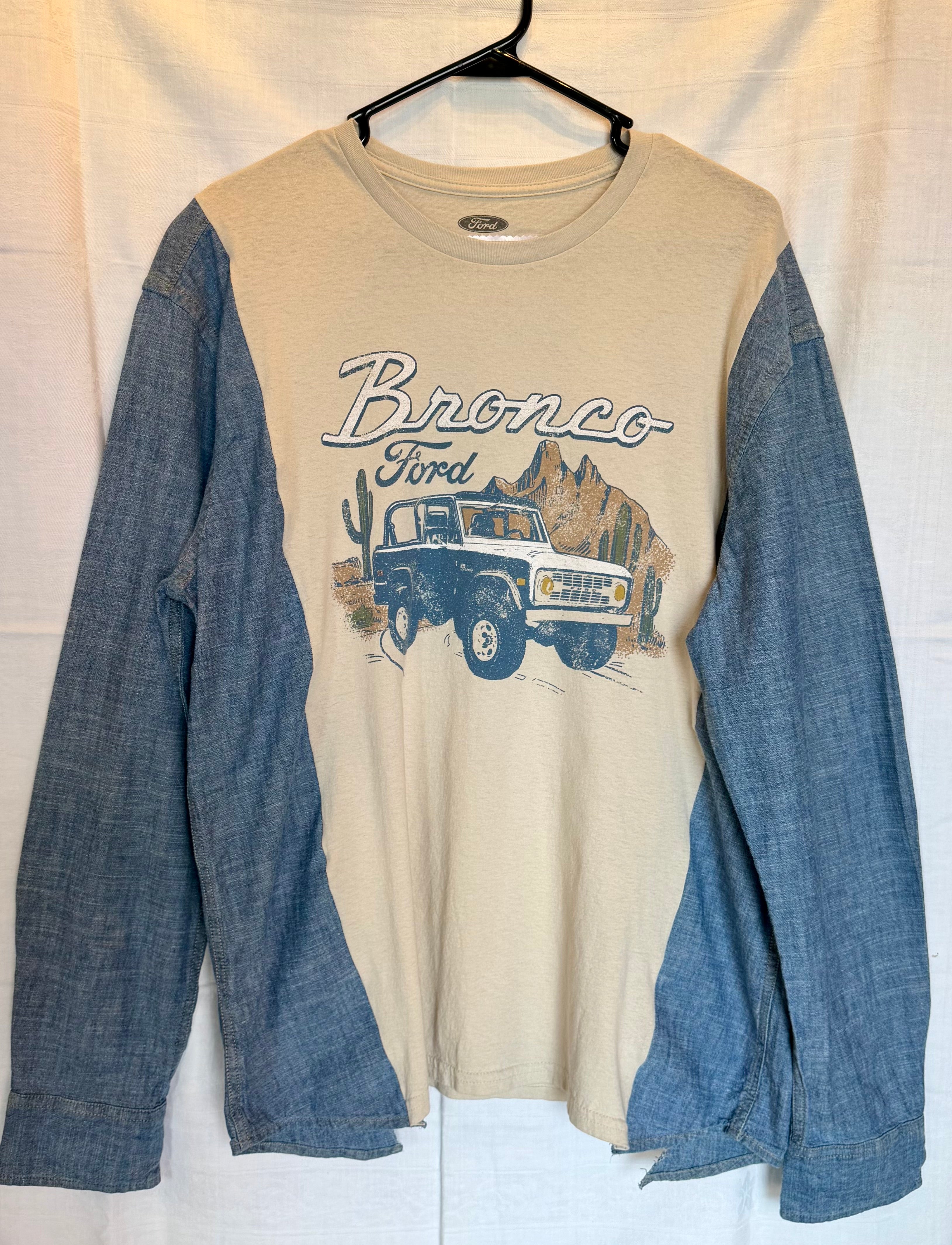 Ford Bronco Denim Sleeve Top