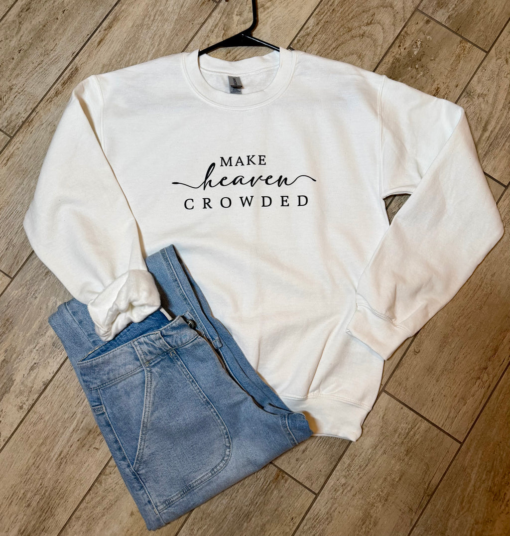 “Redeemed” Cream Crewneck Sweatshirt | Minimal Faith Graphic