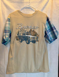 Ford Bronco Plaid Sleeve Tee