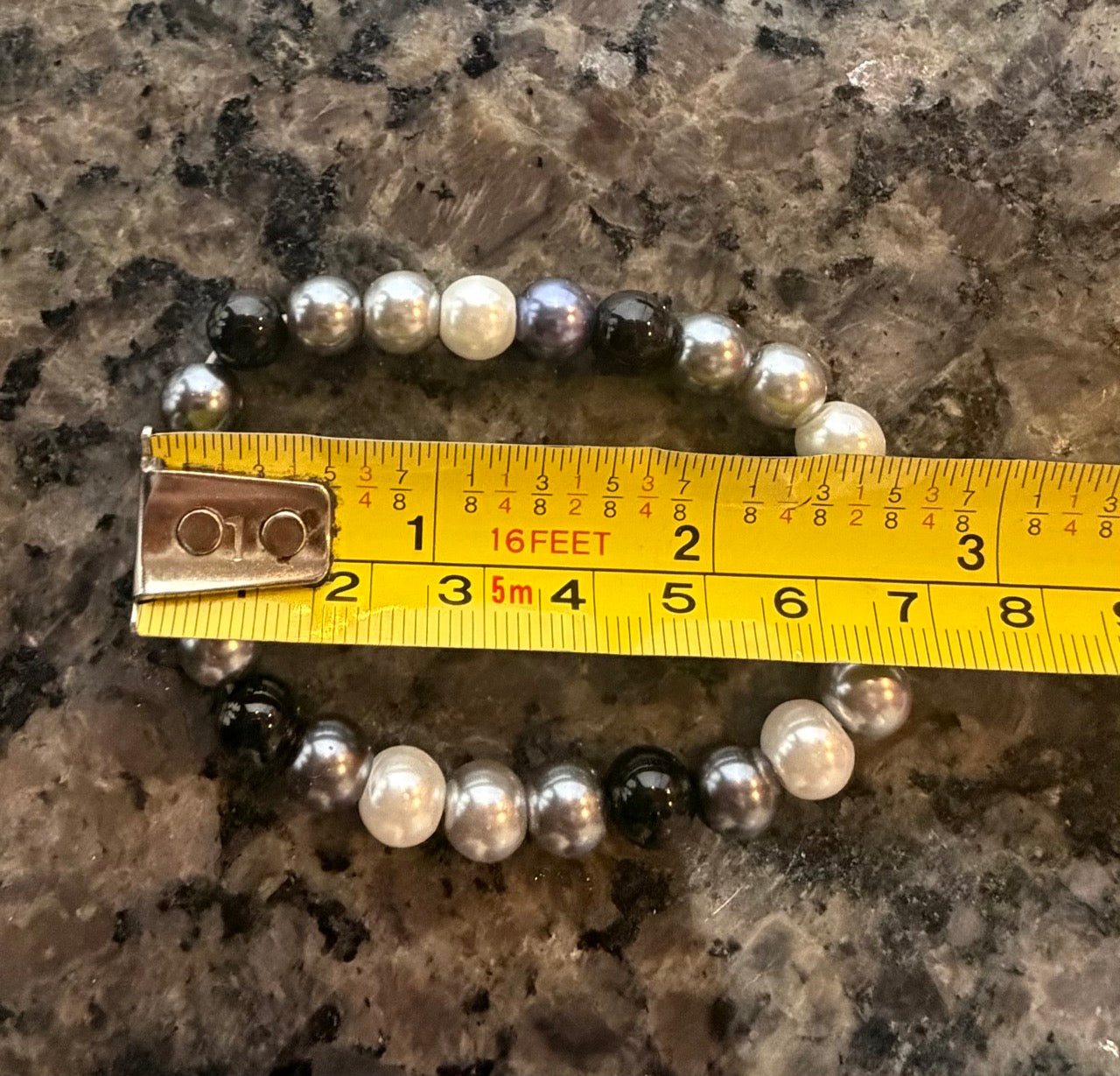 Neutral Pearl Beaded Stretch Bracelet | Handmade Everyday Jewelry