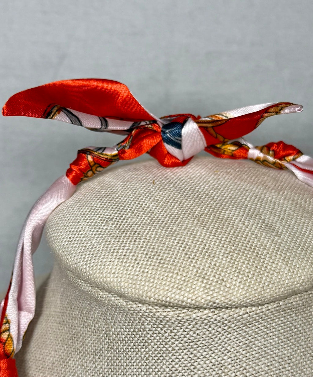Red & White Scarf Necklace with Strawberry & Daisy Charms – Adjustable Fabric Choker