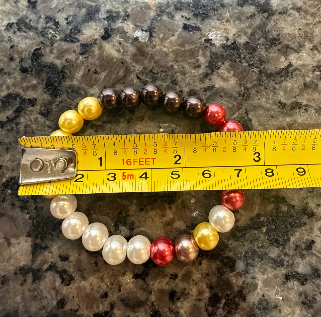 Multicolor Pearl Beaded Stretch Bracelet | Handmade Statement Jewelry