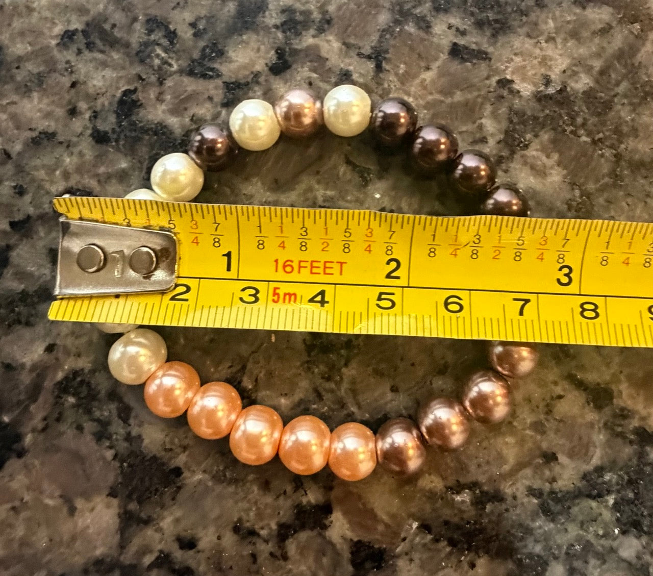 Neutral Pearl Beaded Stretch Bracelet | Handmade Statement Jewelry