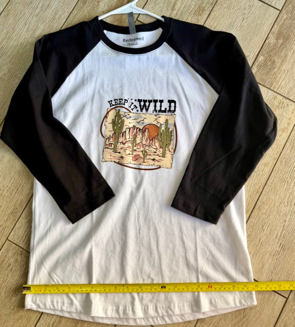 Keep It Wild Graphic Raglan Tee