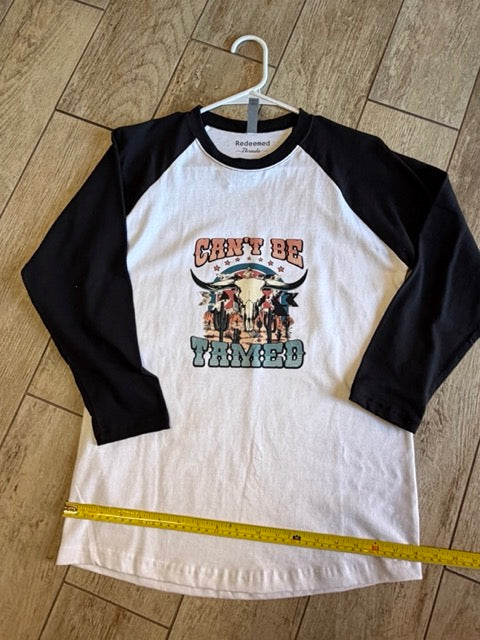 Can’t Be Tamed – 3/4 Sleeve Graphic Tee