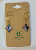 “Iridescent Clover” Abalone Shell Drop Earrings | Gold