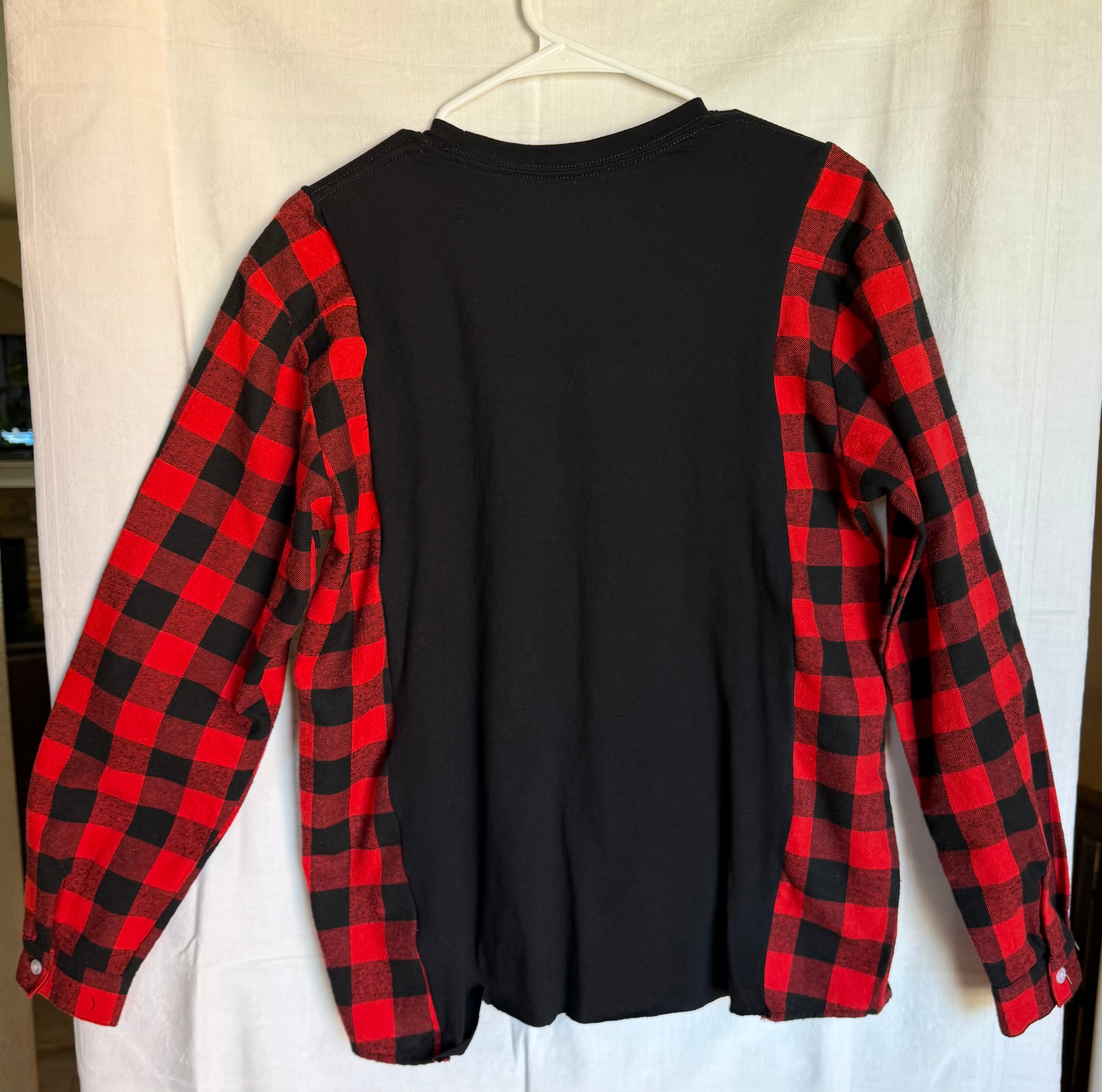 Rolling Stones Plaid Sleeve Top