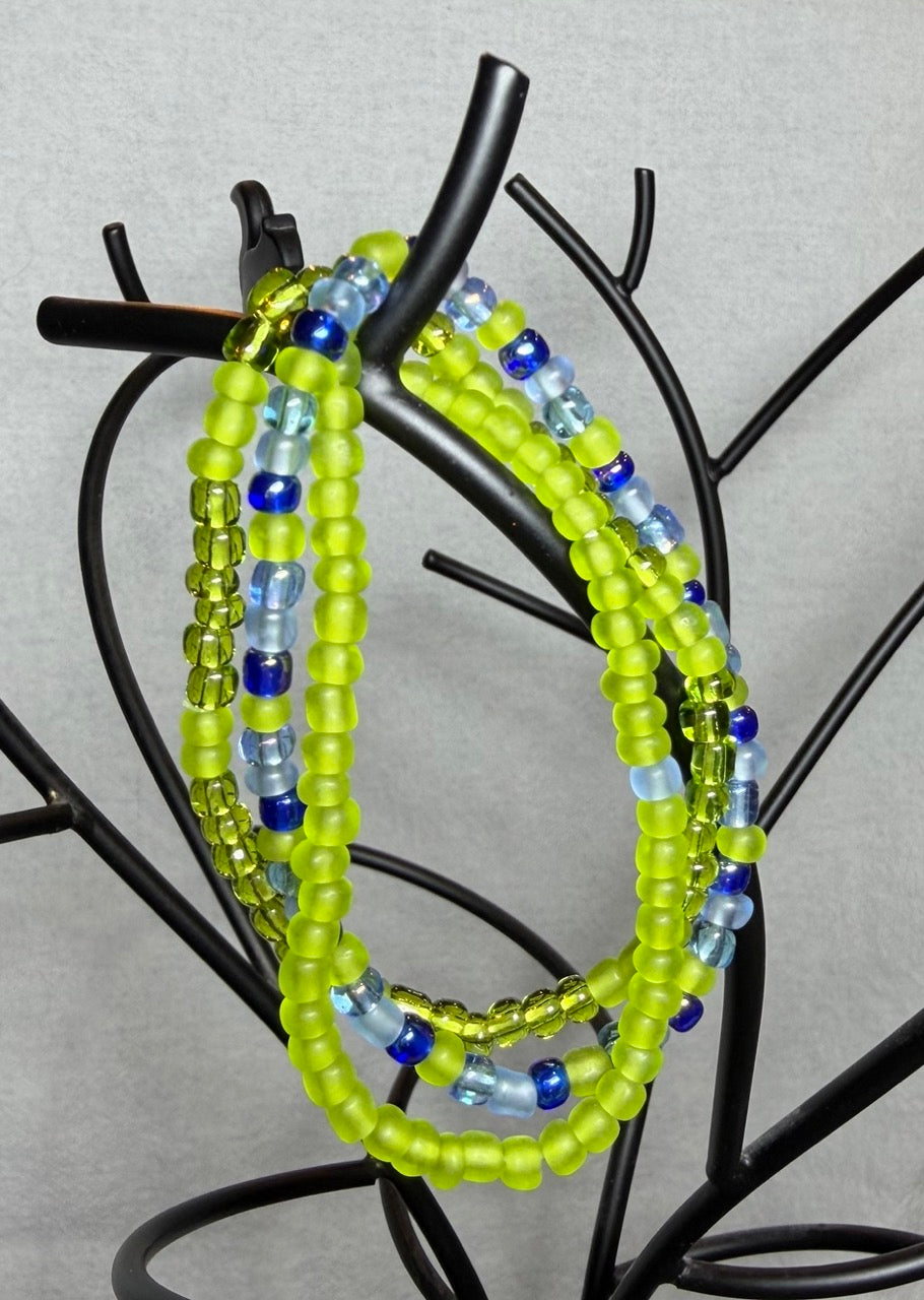 Citrus Tide Beaded Bracelet Set (Set of 3)