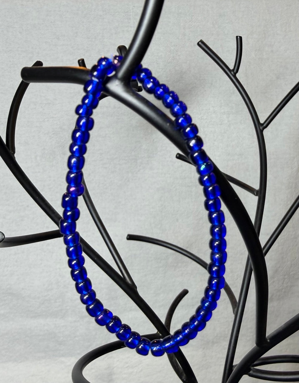 Midnight Blue Beaded Bracelet Trio