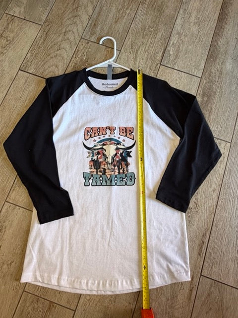 Can’t Be Tamed – 3/4 Sleeve Graphic Tee