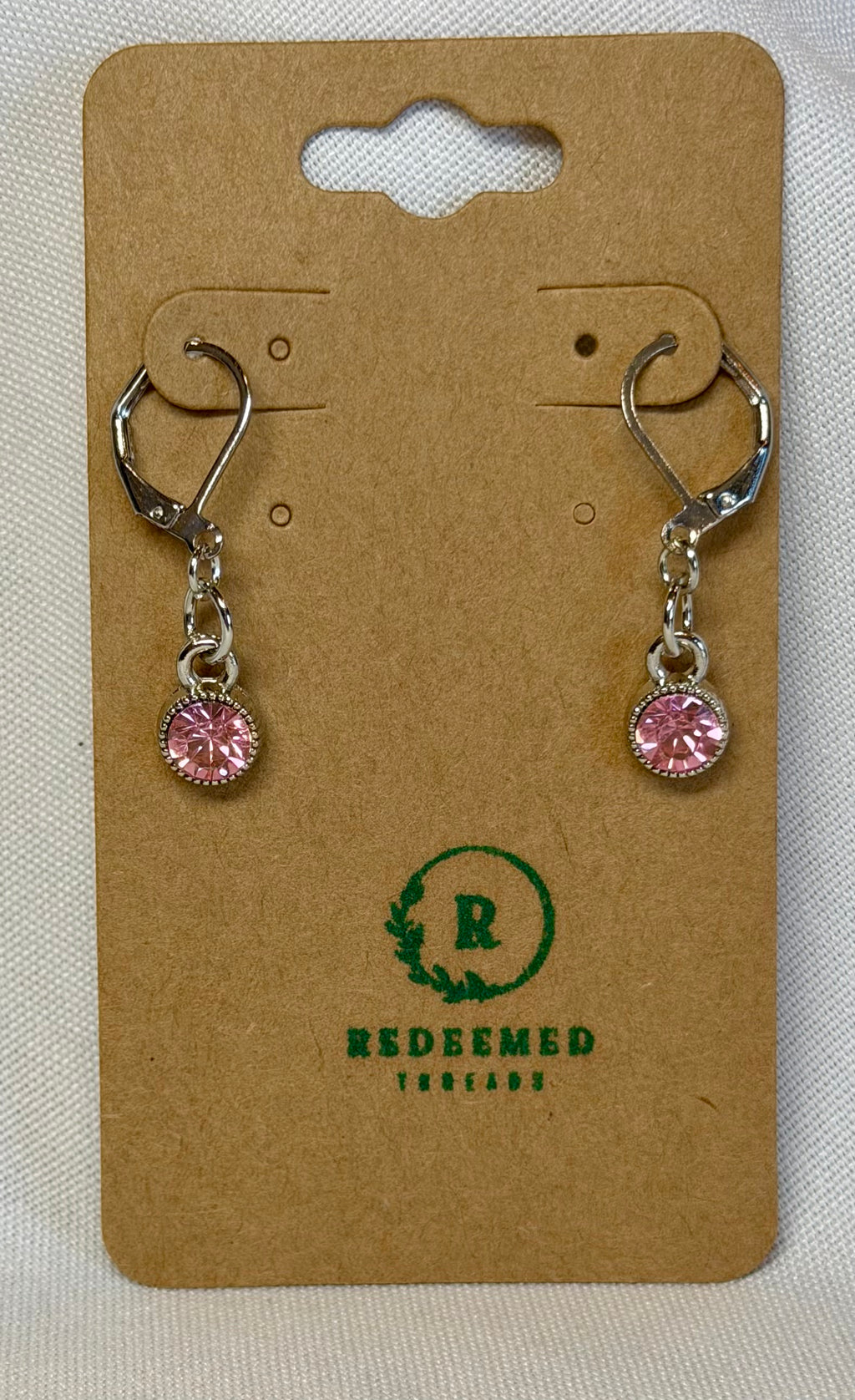 Blush Sparkle Drop Earrings